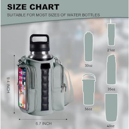 Magnetic Sports Bag with Adjustable Shoulder Strap - Includes Water Bottle Holder and Pocket - for Sports, Workouts, Travel & Work（White）.