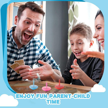 30 Children's Spinning Tops - Creative Mini Wooden Spinning Tops - Perfect as a birthday or Christmas gift for children aged 3 to 7 (random colors).