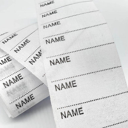 200 pcs iron-on name labels with pen - washable labels - woven labels for clothing, school uniforms, bags, towels, hats, gloves, scarves.