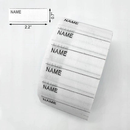 200 pcs iron-on name labels with pen - washable labels - woven labels for clothing, school uniforms, bags, towels, hats, gloves, scarves.