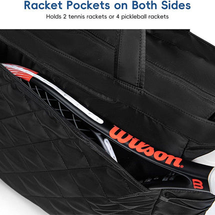 Backpack - Tennis Bag - Handbag - Sports Bag - Waterproof Racket Bag - Suitable for multiple rackets with shoe compartment - Beige.