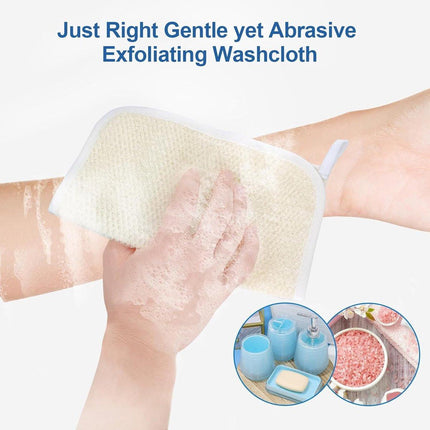 3-Piece - Exfoliating Towel - Exfoliating Towel for Body and Face - Bath Towel - Double-Sided Exfoliating Bath Towel - Facial Washcloth - Nylon - Scrub Towel.
