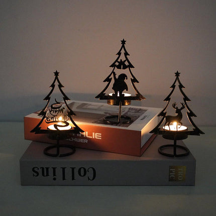Candle Holder - Metal Candle Holder - Set of 3 - Candle Holder - Suitable for Christmas, Valentine's Day, Mother's Day, Weddings, Holidays and Home Accessories.