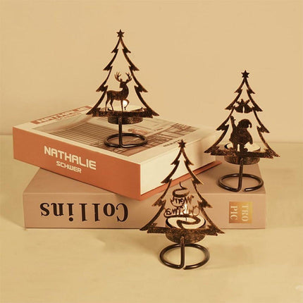 Candle Holder - Metal Candle Holder - Set of 3 - Candle Holder - Suitable for Christmas, Valentine's Day, Mother's Day, Weddings, Holidays and Home Accessories.
