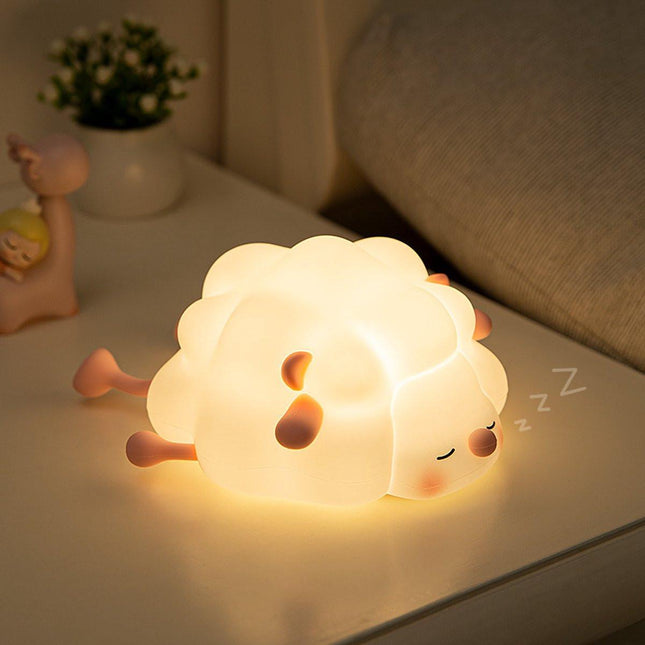 Night Light for Children - Night Light for Babies - Night Light for the Nursery - Chitchat Light - Sheep Night Light - Night Light for Adults - Timer - LED Dimmer - Child-Friendly.