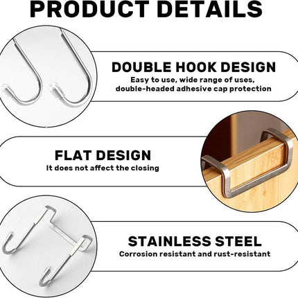 3-pack - Stainless steel - S-hooks - Clothes hangers with double hooks - Suitable for kitchens, bathrooms, dormitories - For hanging coats, towels and clothes (silver).
