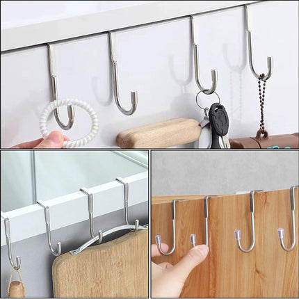 3-pack - Stainless steel - S-hooks - Clothes hangers with double hooks - Suitable for kitchens, bathrooms, dormitories - For hanging coats, towels and clothes (silver).