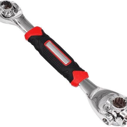 52-in-1 Socket Wrench - Adjustable Wrench - Universal Stainless Steel Wrench - Multifunctional Wrench - With 360 Degree Rotating Head - Suitable for Home, Bicycle and Car Repairs.