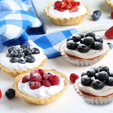 30-Piece Egg Pie Molds - Steel Baking Molds - Muffin Molds - Cupcake Molds - Pudding Molds - Desserts - Ice Cream - Non-Stick and Reusable - Silver.