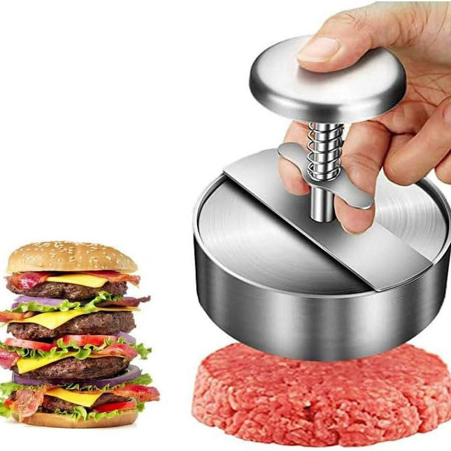Hamburger Press - Round Stainless Steel Non-Stick Hamburger Press - Patty Mold - Grilling Tool - Patty Mold.