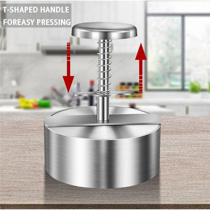 Hamburger Press - Round Stainless Steel Non-Stick Hamburger Press - Patty Mold - Grilling Tool - Patty Mold.