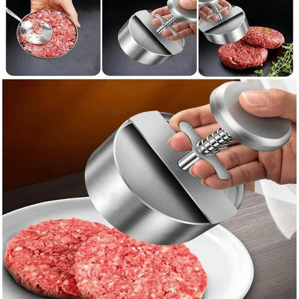 Hamburger Press - Round Stainless Steel Non-Stick Hamburger Press - Patty Mold - Grilling Tool - Patty Mold.