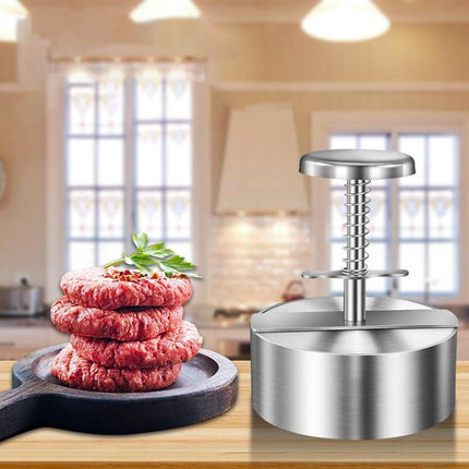 Hamburger Press - Round Stainless Steel Non-Stick Hamburger Press - Patty Mold - Grilling Tool - Patty Mold.