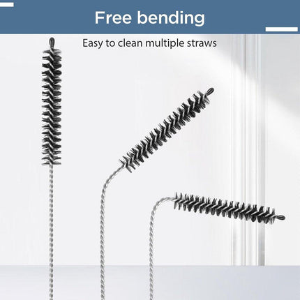 10-Piece Bottle Brush - Cleaning Brush Set - for pipes, keyboards, test tubes, kettle spouts, sinks, bottles and coffee makers.