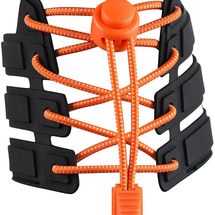 Sneaker Laces 120CM suitable for Sneakers - Elastic laces without a knot - Suitable for students and adults - With strong buckle and quick-release function (Orange).