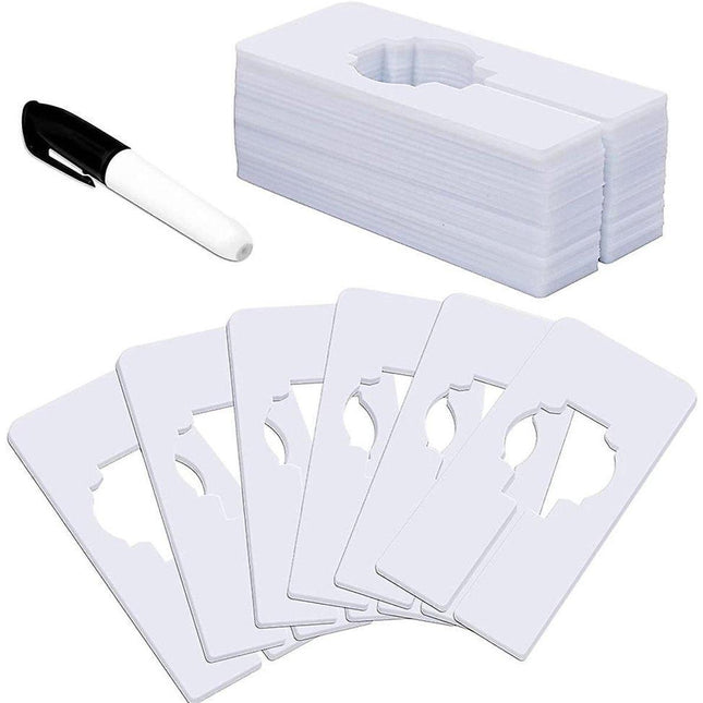 Wardrobe dividers - for hanging clothes - rectangular clothes dividers on racks - white wardrobe 40 pieces.