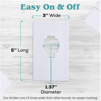 Wardrobe dividers - for hanging clothes - rectangular clothes dividers on racks - white wardrobe 40 pieces.
