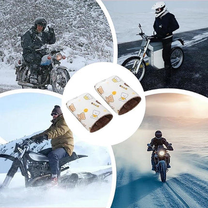 Cycling Gloves - Waterproof Gloves - Warm Gloves - Cycling Muffs - Scooter Gloves - Hand Warmers - Bicycle Accessories - Winter - Windproof （Black）.