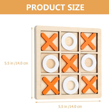 2 Sets Mini XO Chess Board Game Family Kids Puzzle Game Educational Toys - Wooden Board Game Table Toys - for Children Kids Day Birthday Party.