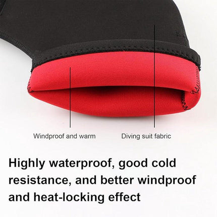 Cycling Gloves - 1 Pair - Extra Padded Cycling Gloves - Warm Gloves - Cycling Gloves - Scooter Gloves - Hand Warmers - Cycling Accessories - With Reflective Strips - Winter - Windproof - Waterproof - Black.