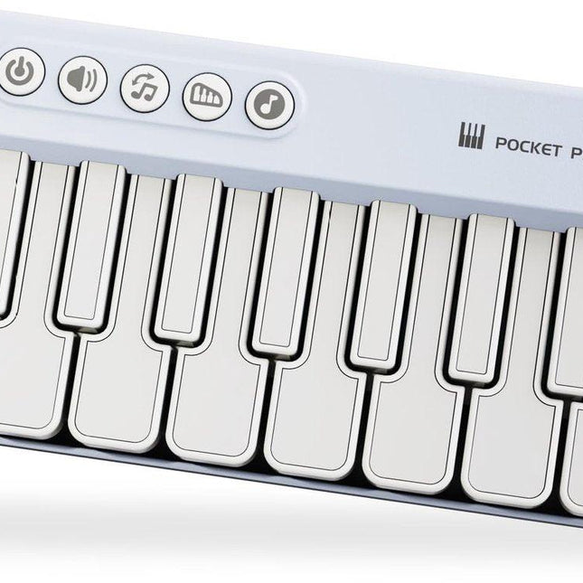 Mini Keyboard Piano - Piano for Kids - Toys for Children - Educational Toys - Portable Pocket Piano - Blue.