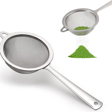 Matcha filter - 2 pieces - Tea filter - Stainless steel filter - Kitchen filter - Mini filter - Flour sieve - Baking sieve.