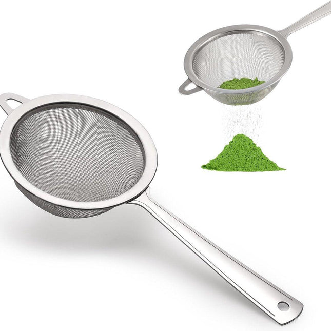 Matcha filter - 2 pieces - Tea filter - Stainless steel filter - Kitchen filter - Mini filter - Flour sieve - Baking sieve.