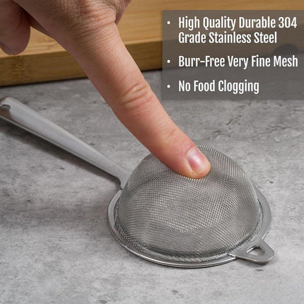 Matcha filter - 2 pieces - Tea filter - Stainless steel filter - Kitchen filter - Mini filter - Flour sieve - Baking sieve.