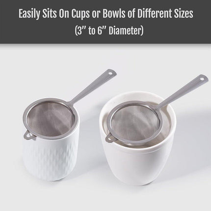 Matcha filter - 2 pieces - Tea filter - Stainless steel filter - Kitchen filter - Mini filter - Flour sieve - Baking sieve.