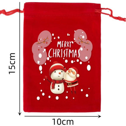 5-pack Christmas gift bags - velvet material - candy bags for children - Christmas apple bags - reusable Christmas gift bags - party bags - 15*10cm.