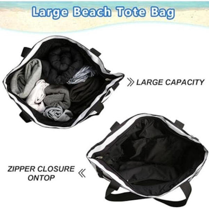 Beach Bag - Waterproof Foldable Beach Bag - Large - Foldable - Women's Beach Bag - Large Capacity - Portable Storage Bag.