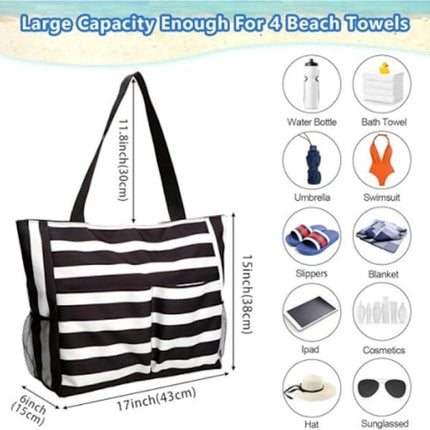 Beach Bag - Waterproof Foldable Beach Bag - Large - Foldable - Women's Beach Bag - Large Capacity - Portable Storage Bag.