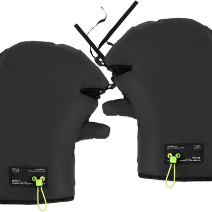 Cycling Gloves - Extra Padded Cycling Gloves - Warm Gloves - Cycling Gloves - Scooter Gloves - Hand Warmers - Cycling Accessories - With Reflective Strips - Winter - Windproof - Waterproof （Black）.