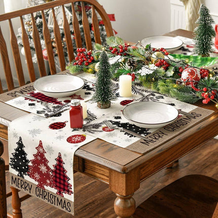 Placemats - Set of 4 - Christmas placemats - Table mats - Coasters - Christmas decorative placemats - 46x31cm - Suitable for party decorations, kitchens and dining rooms.