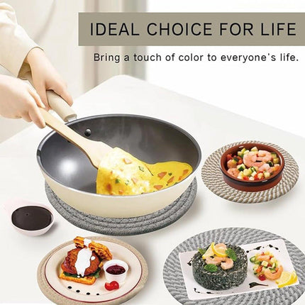 Placemats - Set of 4 - 20cm Placemats - Round Placemats - Heat Resistant Coasters - Washable - Suitable for kitchen tables and family dining rooms.