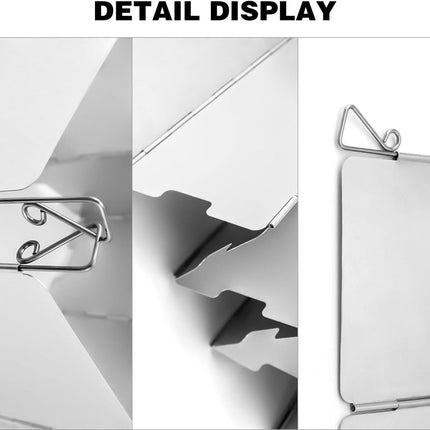 Windbreak for Camping Stove - Pack of 10 - Foldable Aluminum Windbreak - Foldable Windbreak for Gas Stove, Plate, Grill, Picnic, Camping Equipment - Aluminum Windbreak with Storage Bag.