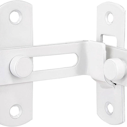 4-piece package - Sliding bolt - Stainless steel bolt - Safety lock (white).