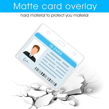 2-pack clear horizontal name labels - badge ID holders - clear ID holders soft - for nurses, doctors, teachers and offices.