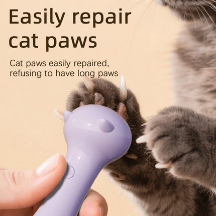 Electric Pet Nail File - Quiet & Safe Nail Trimmer for Dogs and Cats - Ergonomic Design - Safe Nail Filing - Compact and Easy to Use.