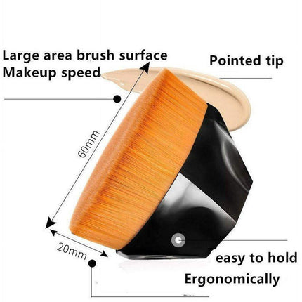 Foundation Brush - 2-Pack Multifunctional Face Brushes - Perfect for blending liquid cream or flawless foundation (black/pink).