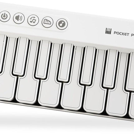 Mini Keyboard Piano - Piano for Kids - Toys for Children - Educational Toys - Portable Pocket Piano - White.