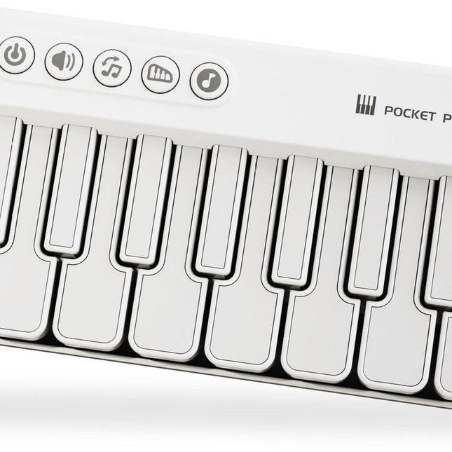 Mini Keyboard Piano - Piano for Kids - Toys for Children - Educational Toys - Portable Pocket Piano - White.
