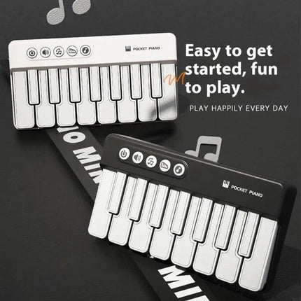 Mini Keyboard Piano - Piano for Kids - Toys for Children - Educational Toys - Portable Pocket Piano - White.