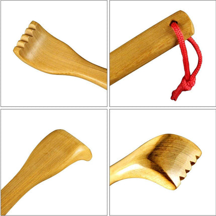 Wooden Back Massager - Manual Back Massager - For Body Relaxation - Relief of Discomfort and Itching (1 Piece).