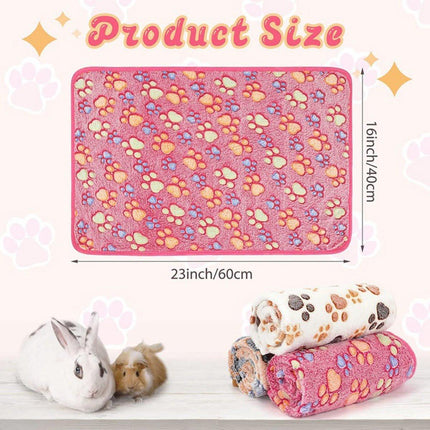 Pet Blankets - Washable 3-Pack Pet Cage Blankets - For Small Animals.