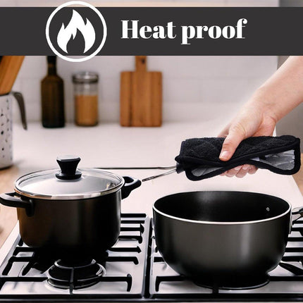 Set of 2 heat insulation mats - thickened - heat insulation mat - anti-scalding - microwave gloves - silver cloth - pot holder.