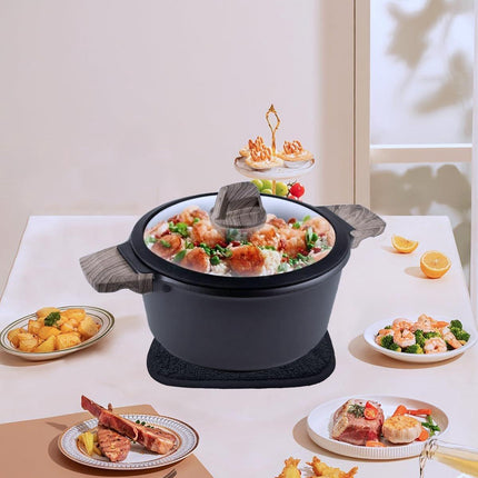 Set of 2 heat insulation mats - thickened - heat insulation mat - anti-scalding - microwave gloves - silver cloth - pot holder.