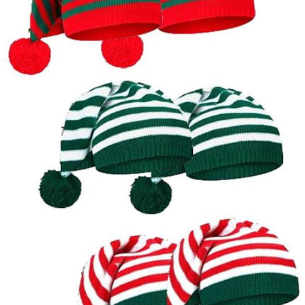 Hats - 6 pieces - Santa hats - Three styles of Santa hats - One size - Unisex - Christmas accessories/decorations.