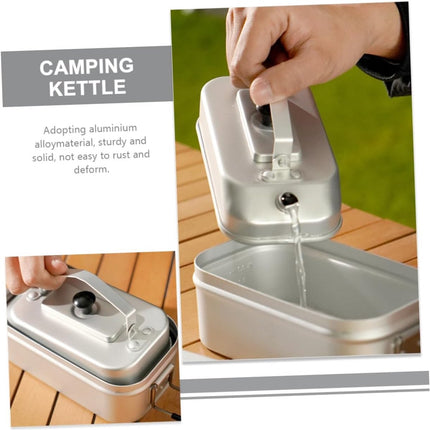 Kettle - 0.3 Liter Outdoor Camping Water Bottle - Portable Camping Water Bottle - Made of anodized aluminum - Suitable for outdoor activities such as campfires, hiking, and trekking. - Can be used to boil water, make tea, etc..