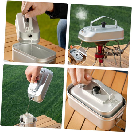 Kettle - 0.3 Liter Outdoor Camping Water Bottle - Portable Camping Water Bottle - Made of anodized aluminum - Suitable for outdoor activities such as campfires, hiking, and trekking. - Can be used to boil water, make tea, etc..